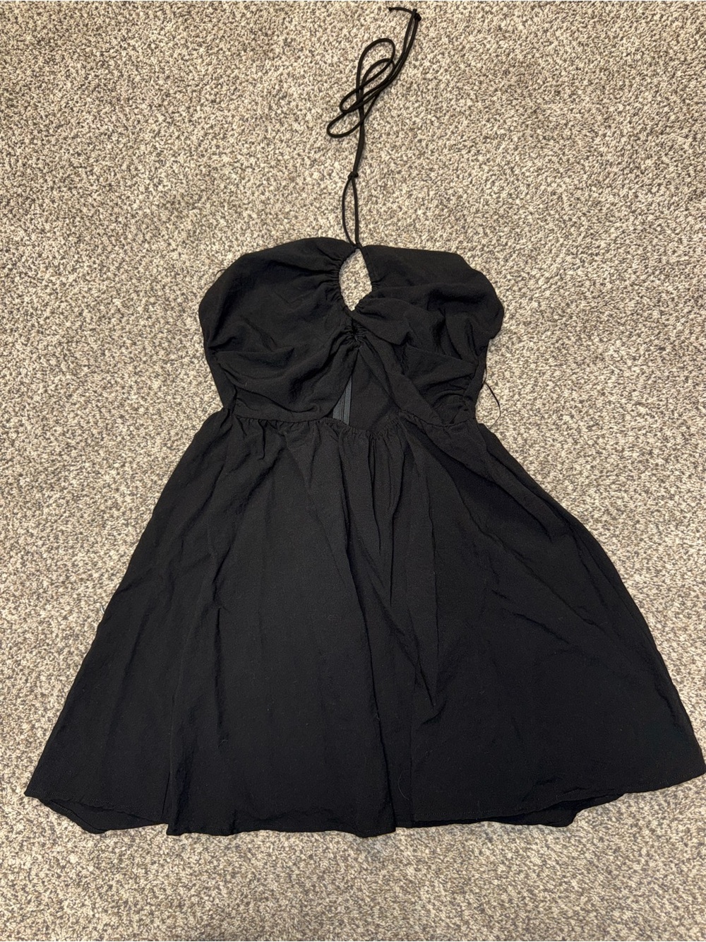 Divided Black Strapless Cutout Mini Dress